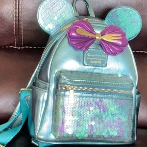 Disney little mermaid sequin loungefly Disney cruise line loungefly no tags